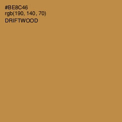 #BE8C46 - Driftwood Color Image