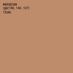 #BE8C6B - Teak Color Image