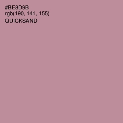 #BE8D9B - Quicksand Color Image