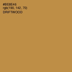 #BE8E46 - Driftwood Color Image