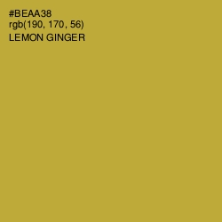 #BEAA38 - Lemon Ginger Color Image