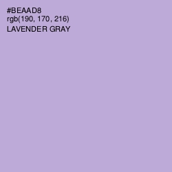 #BEAAD8 - Lavender Gray Color Image