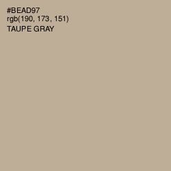 #BEAD97 - Taupe Gray Color Image