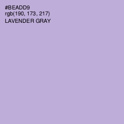 #BEADD9 - Lavender Gray Color Image