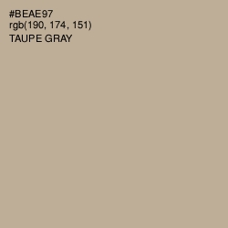 #BEAE97 - Taupe Gray Color Image