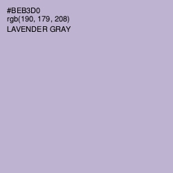 #BEB3D0 - Lavender Gray Color Image