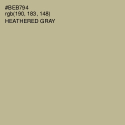 #BEB794 - Heathered Gray Color Image