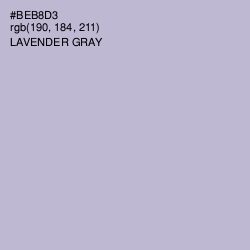 #BEB8D3 - Lavender Gray Color Image