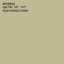 #BEBB93 - Heathered Gray Color Image