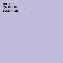 #BEBCD8 - Blue Haze Color Image