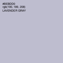 #BEBDD0 - Lavender Gray Color Image