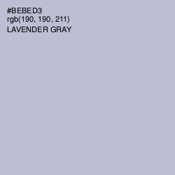 #BEBED3 - Lavender Gray Color Image