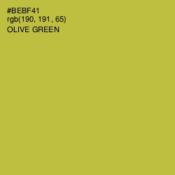 #BEBF41 - Olive Green Color Image