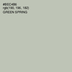 #BEC4B6 - Green Spring Color Image