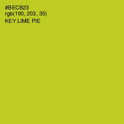 #BECB23 - Key Lime Pie Color Image