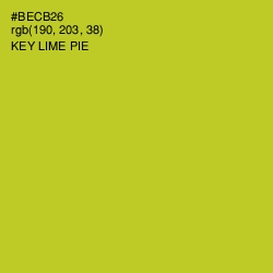 #BECB26 - Key Lime Pie Color Image