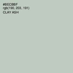 #BECBBF - Clay Ash Color Image