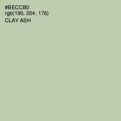 #BECCB0 - Clay Ash Color Image
