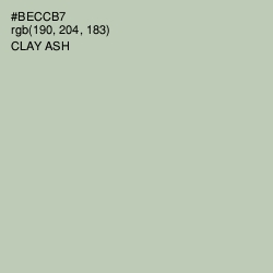 #BECCB7 - Clay Ash Color Image