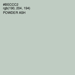 #BECCC2 - Powder Ash Color Image