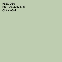 #BECDB0 - Clay Ash Color Image