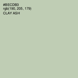 #BECDB3 - Clay Ash Color Image