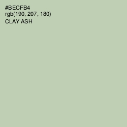 #BECFB4 - Clay Ash Color Image