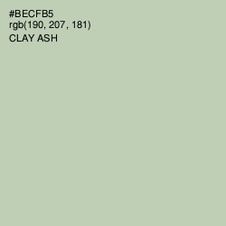 #BECFB5 - Clay Ash Color Image