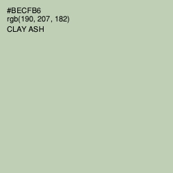 #BECFB6 - Clay Ash Color Image
