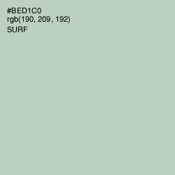 #BED1C0 - Surf Color Image