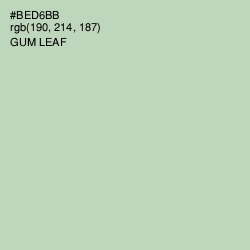 #BED6BB - Gum Leaf Color Image