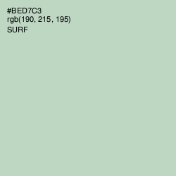 #BED7C3 - Surf Color Image