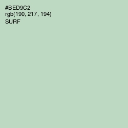 #BED9C2 - Surf Color Image