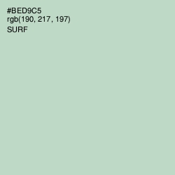 #BED9C5 - Surf Color Image