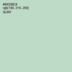 #BEDBC8 - Surf Color Image