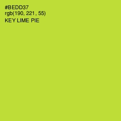 #BEDD37 - Key Lime Pie Color Image