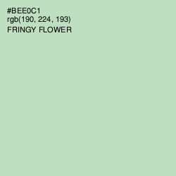 #BEE0C1 - Fringy Flower Color Image