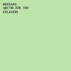 #BEE4A9 - Celadon Color Image