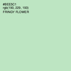 #BEE5C1 - Fringy Flower Color Image