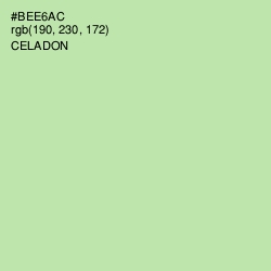 #BEE6AC - Celadon Color Image