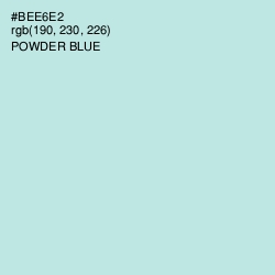 #BEE6E2 - Powder Blue Color Image