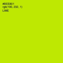 #BEE801 - Lime Color Image