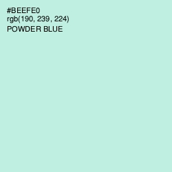 #BEEFE0 - Powder Blue Color Image