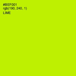 #BEF001 - Lime Color Image