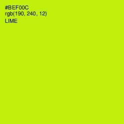 #BEF00C - Lime Color Image