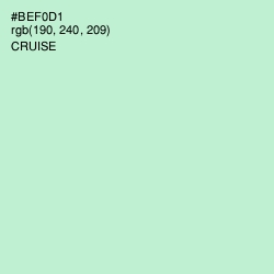 #BEF0D1 - Cruise Color Image