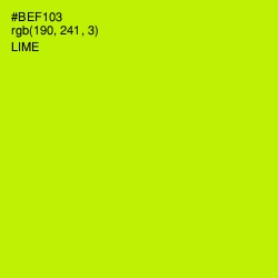 #BEF103 - Lime Color Image