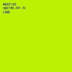 #BEF105 - Lime Color Image