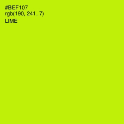 #BEF107 - Lime Color Image
