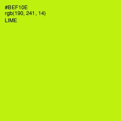 #BEF10E - Lime Color Image
